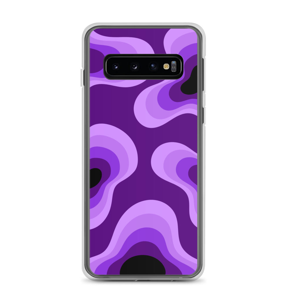 Abstract Samsung phone case purple lava bubbles