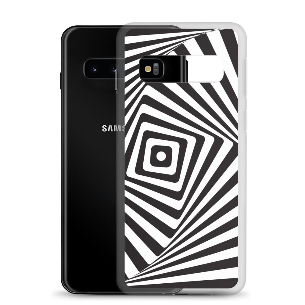 Abstract Samsung phone case black and white maze