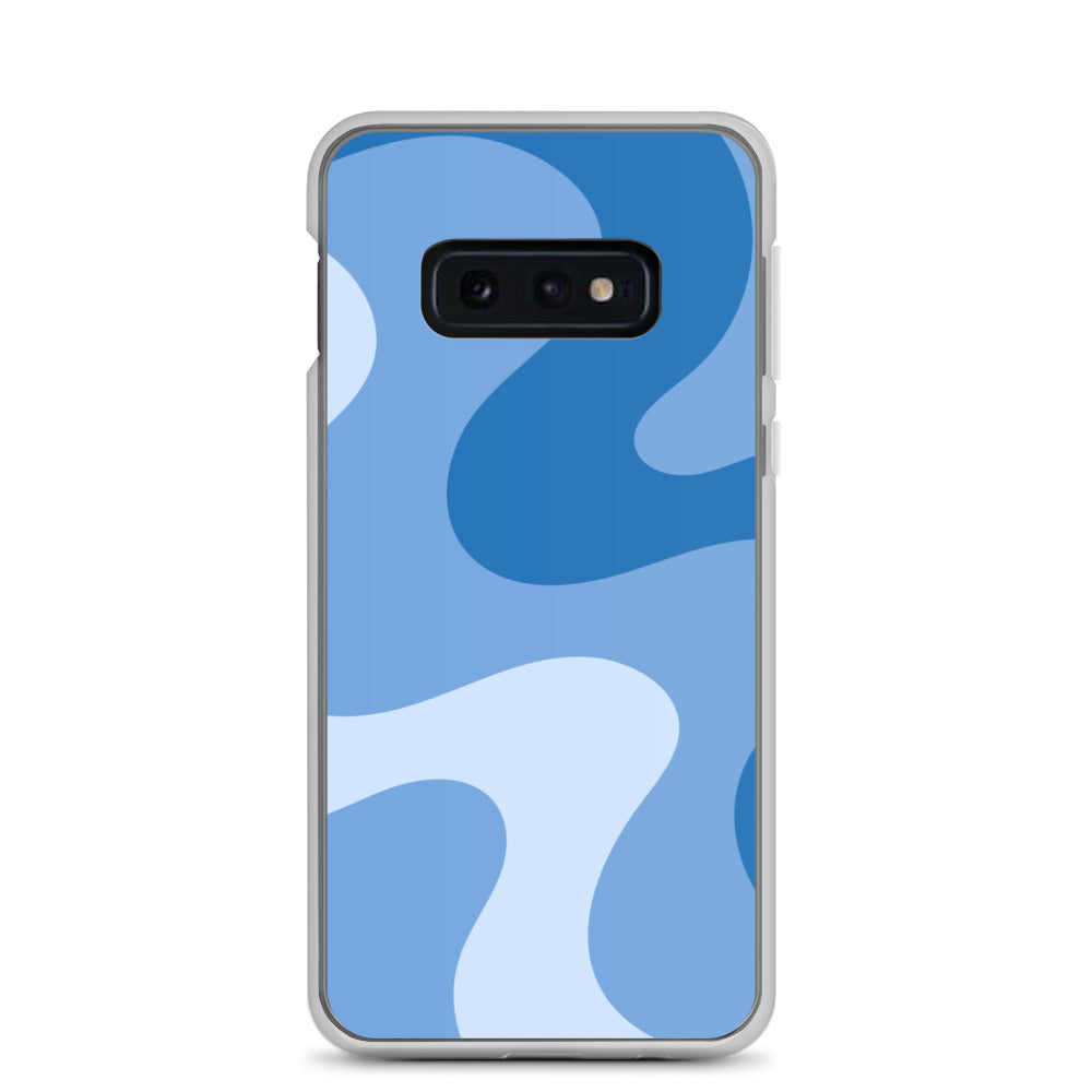 Abstract Samsung phone case blue swirl