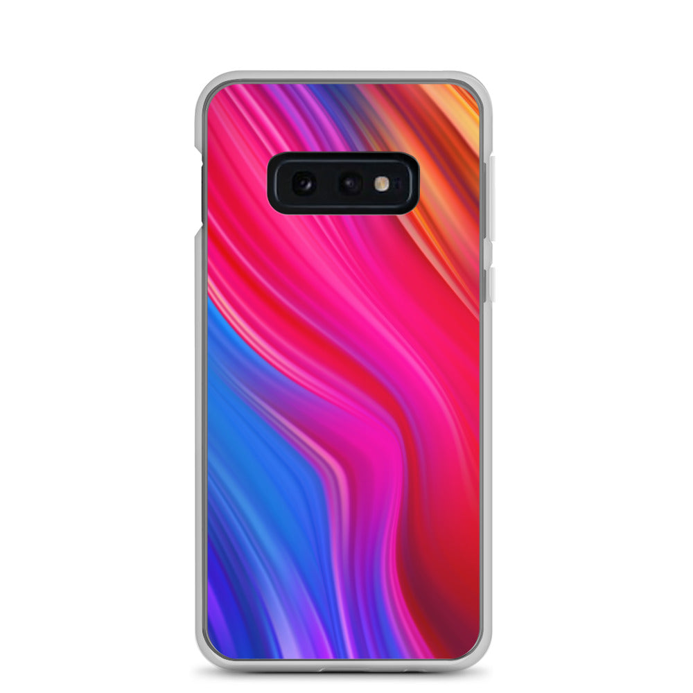 Abstract Samsung phone case multi-coloured wave