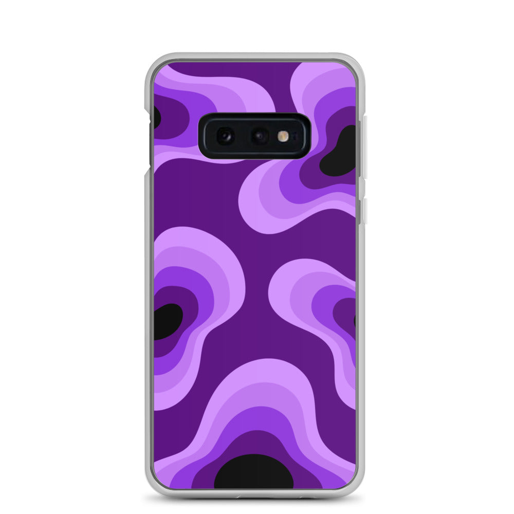 Abstract Samsung phone case purple lava bubbles