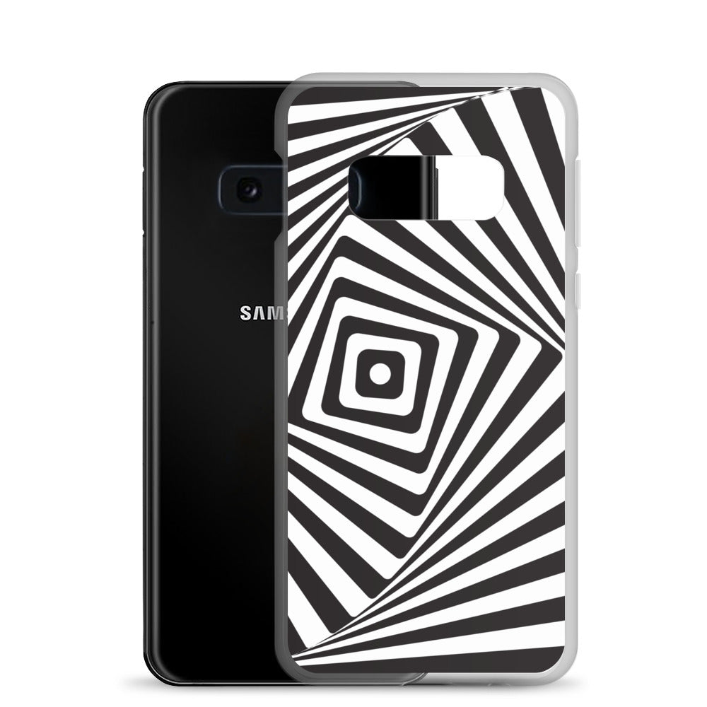 Abstract Samsung phone case black and white maze