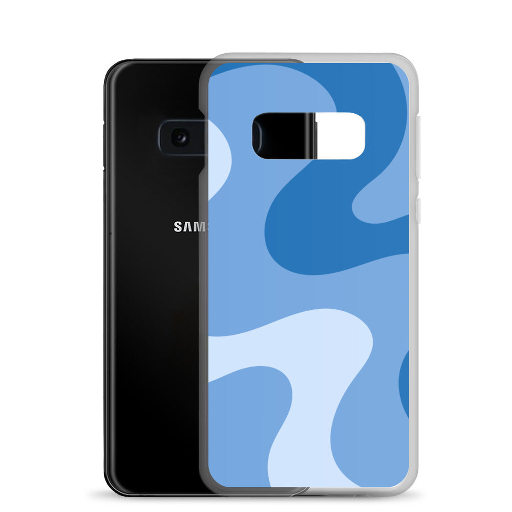 Abstract Samsung phone case blue swirl