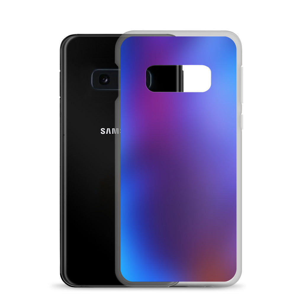 Abstract Samsung phone case blurry blue