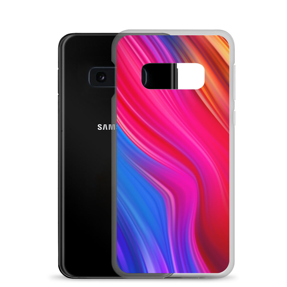 Abstract Samsung phone case multi-coloured wave