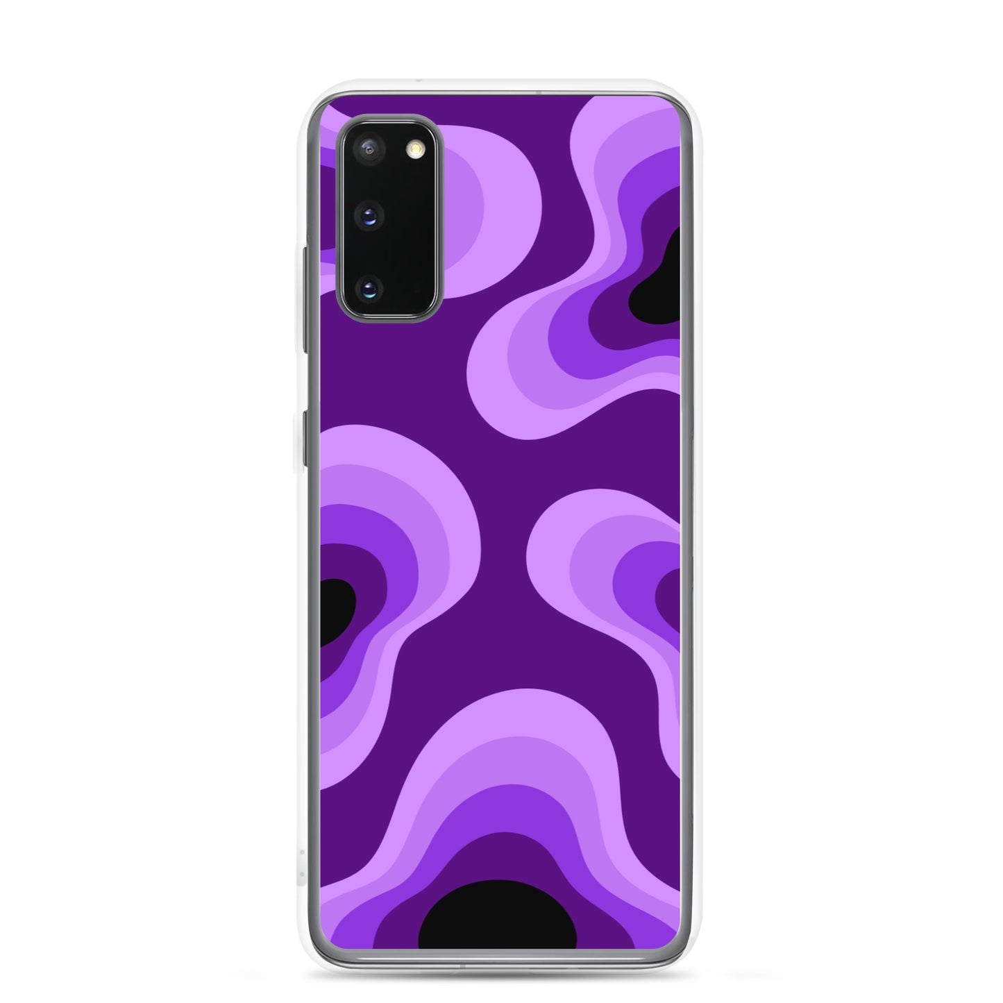 Abstract Samsung phone case purple lava bubbles