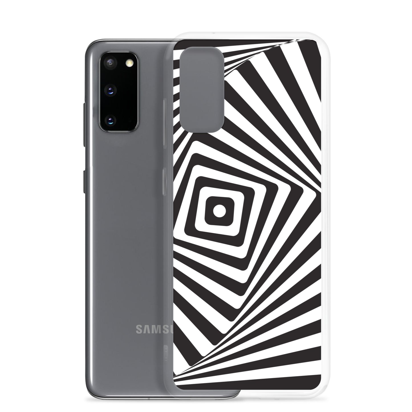 Abstract Samsung phone case black and white maze