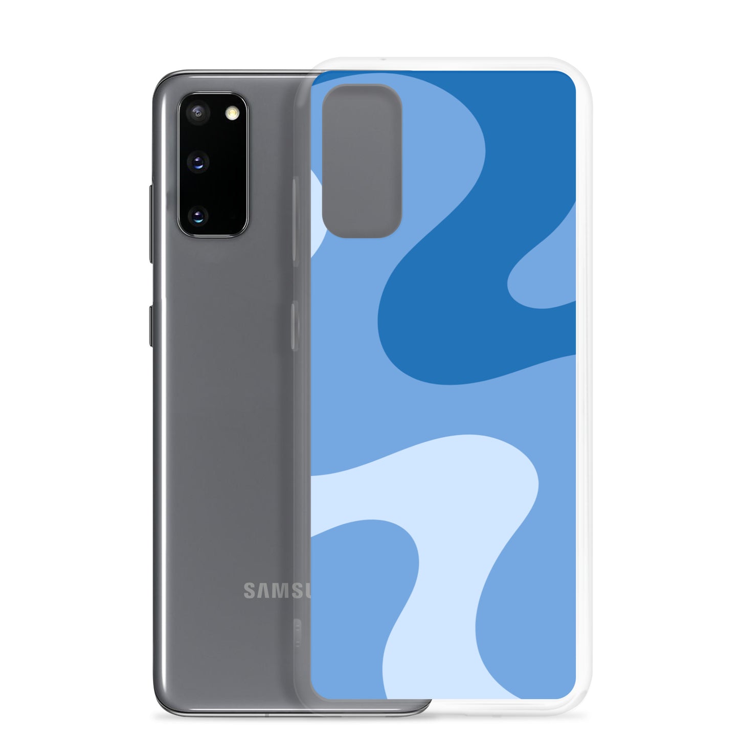 Abstract Samsung phone case blue swirl