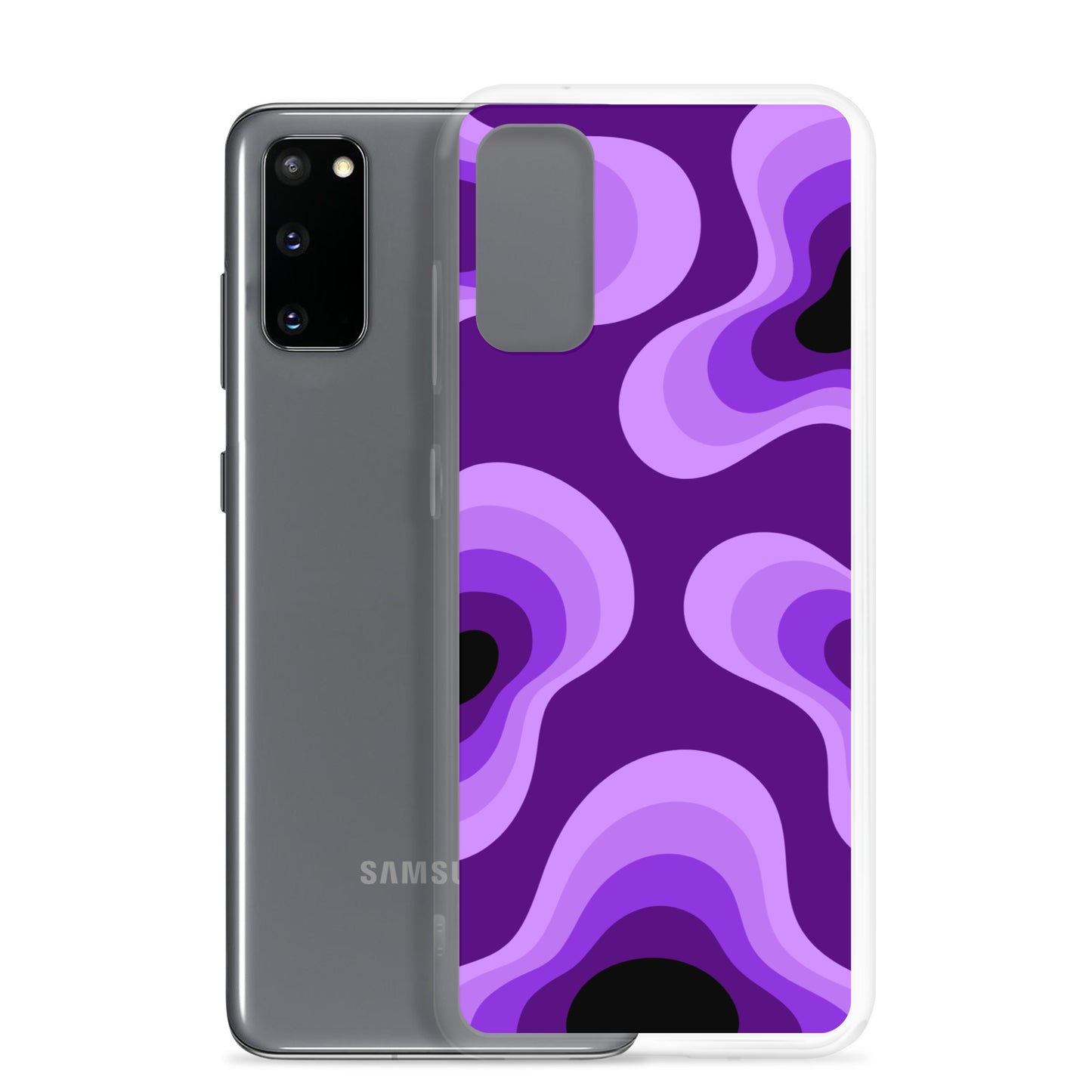 Abstract Samsung phone case purple lava bubbles