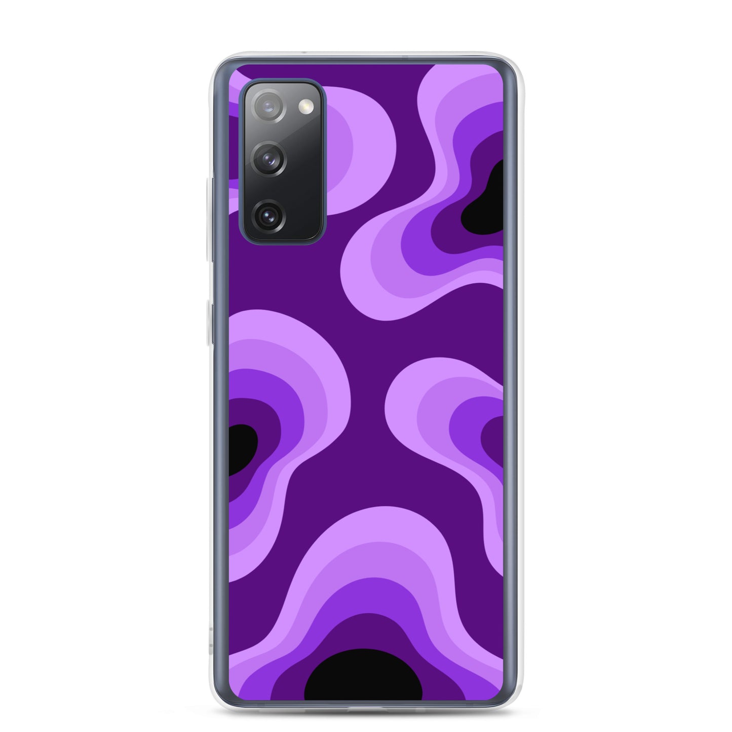 Abstract Samsung phone case purple lava bubbles