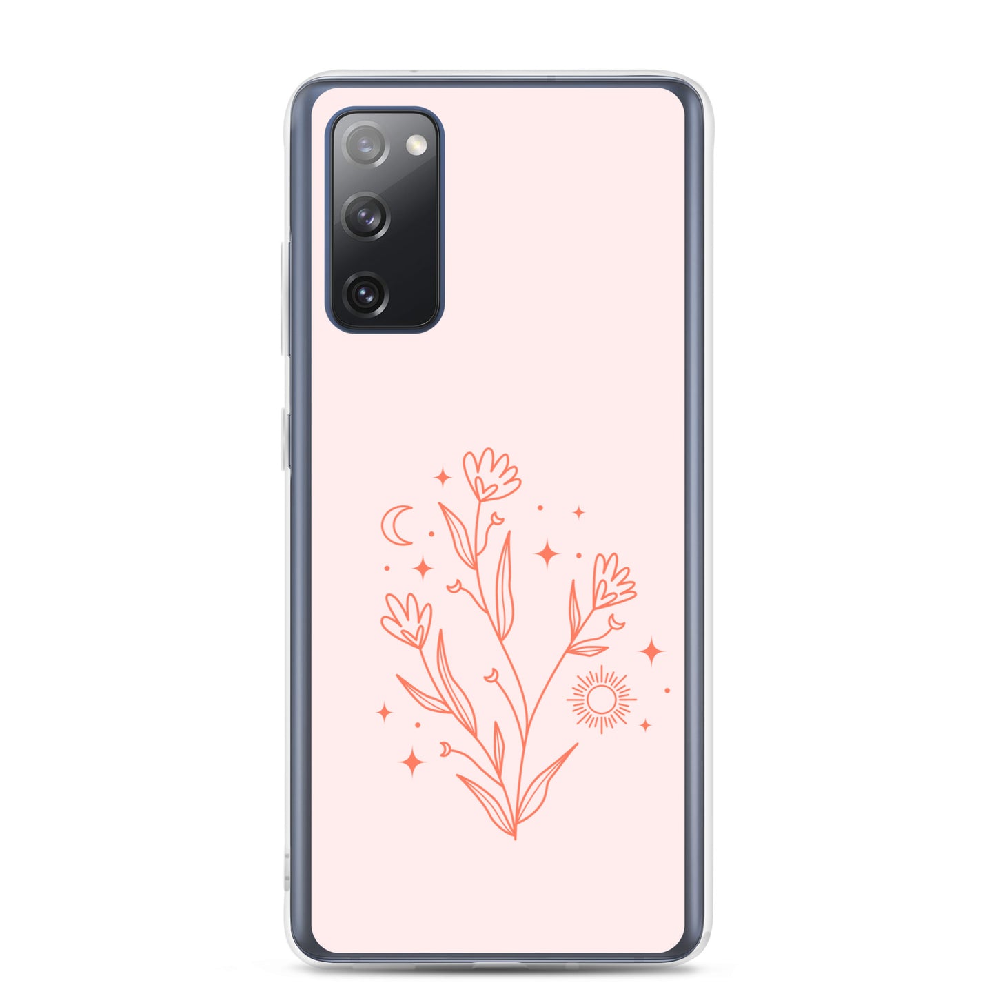 Abstract Samsung phone case pink flower