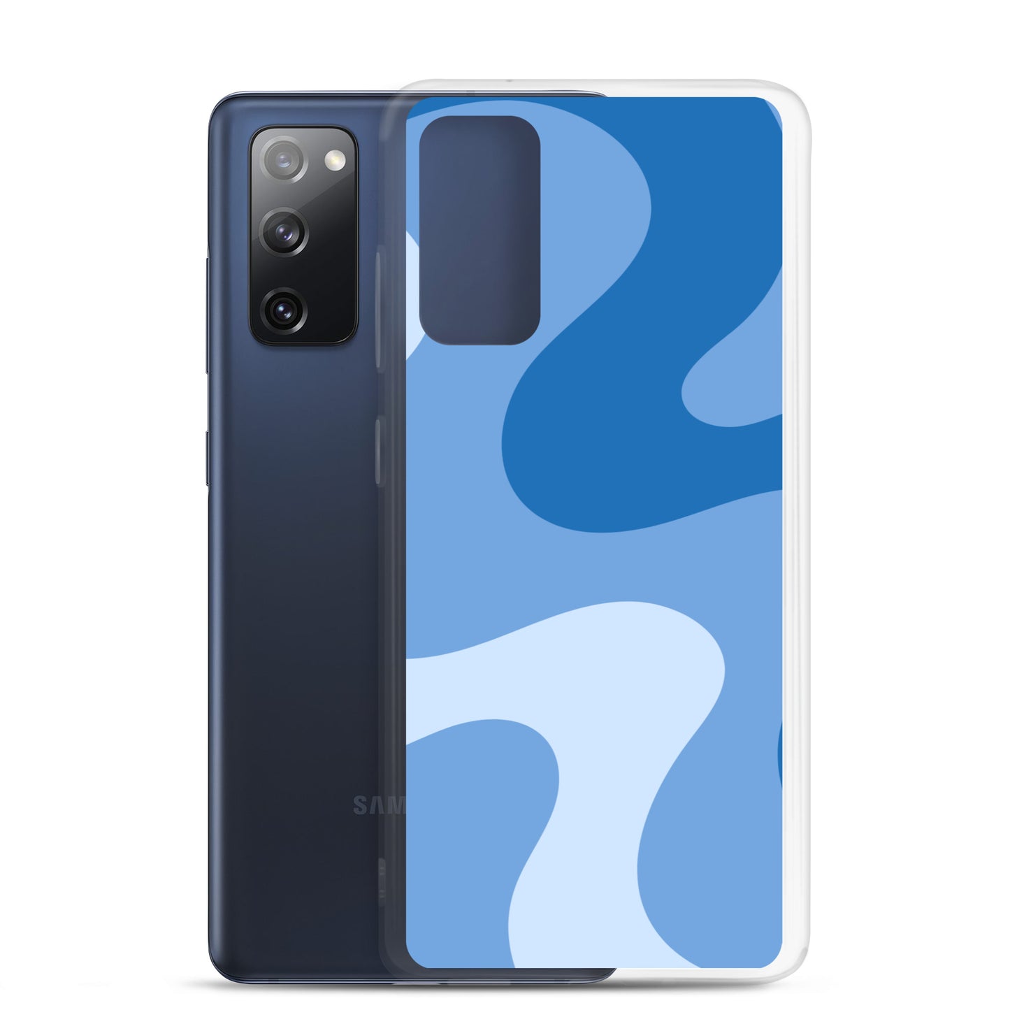 Abstract Samsung phone case blue swirl