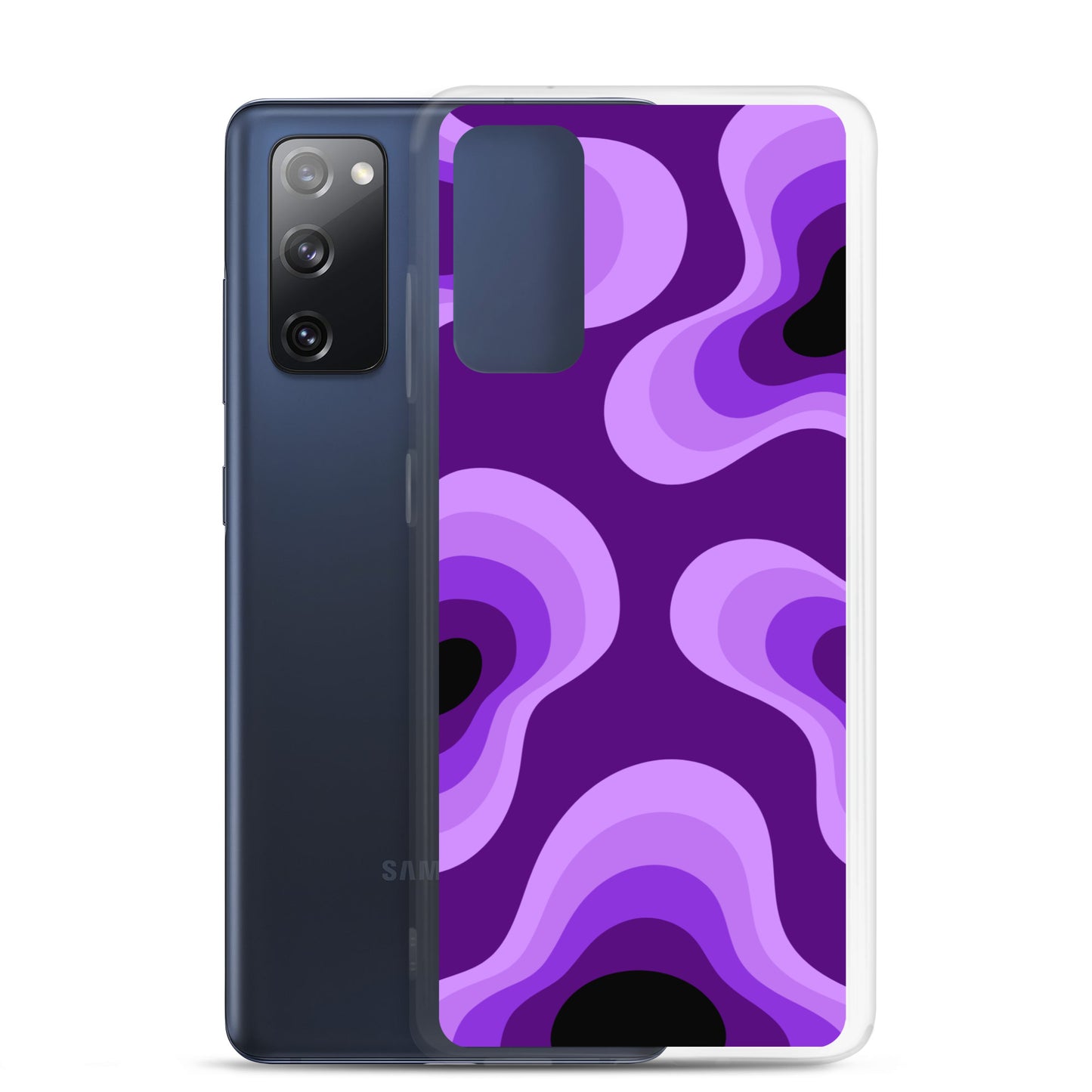 Abstract Samsung phone case purple lava bubbles