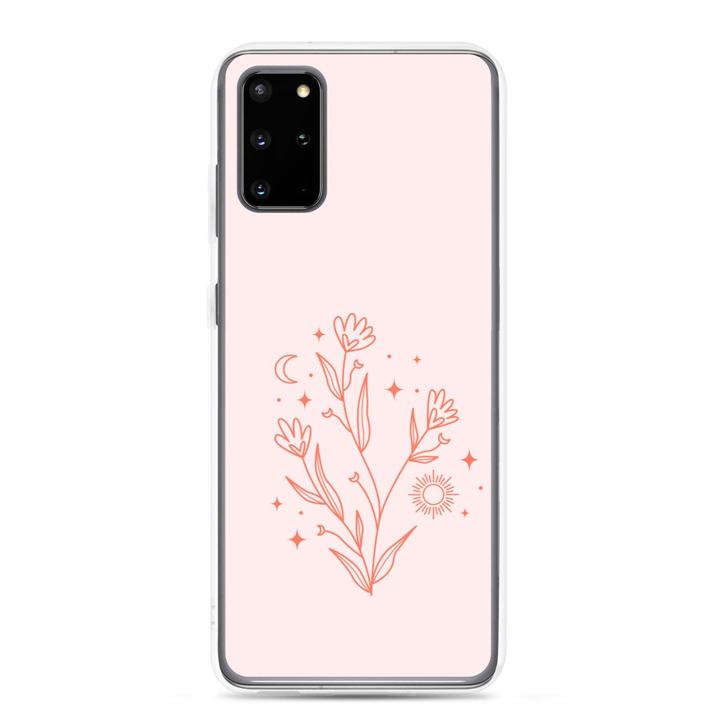 Abstract Samsung phone case pink flower