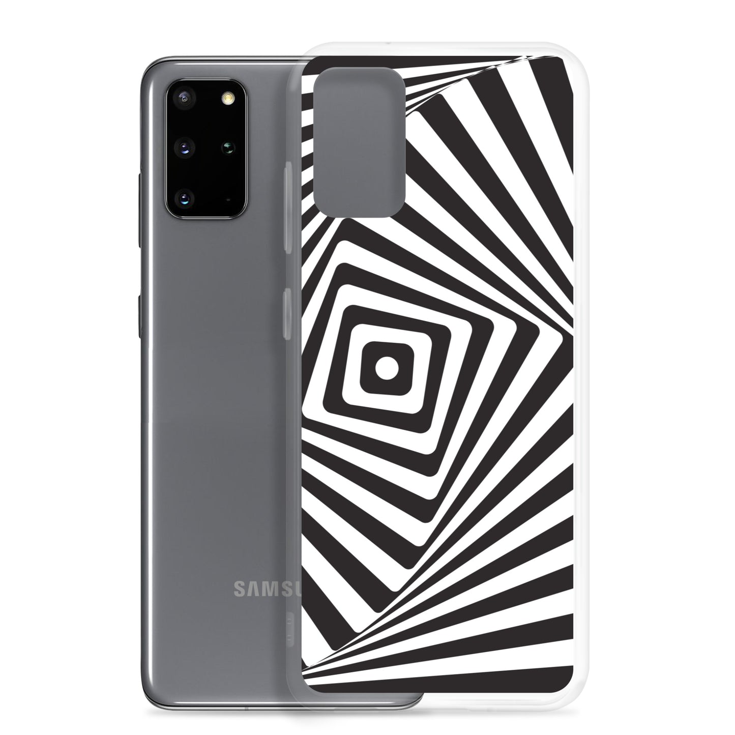 Abstract Samsung phone case black and white maze