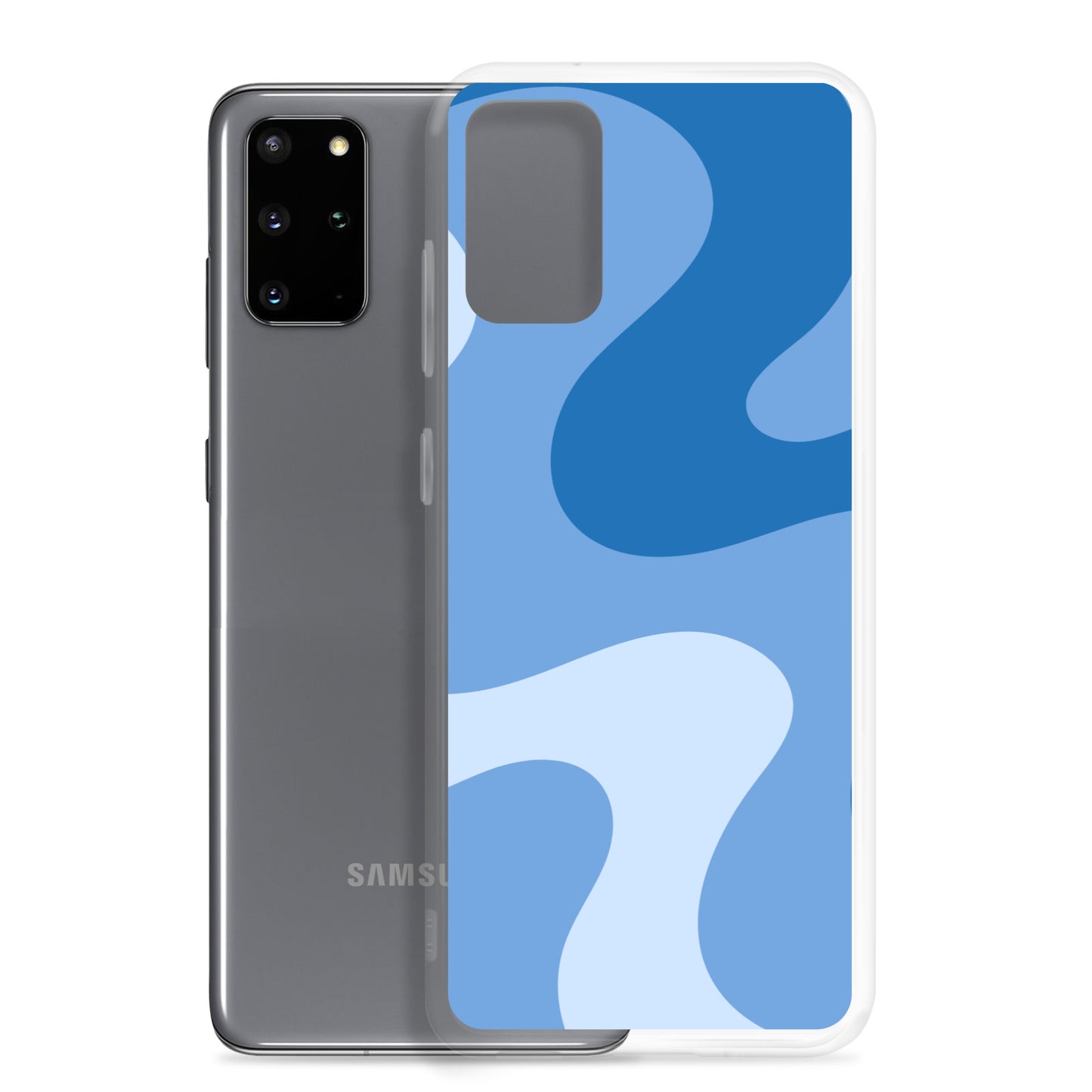 Abstract Samsung phone case blue swirl