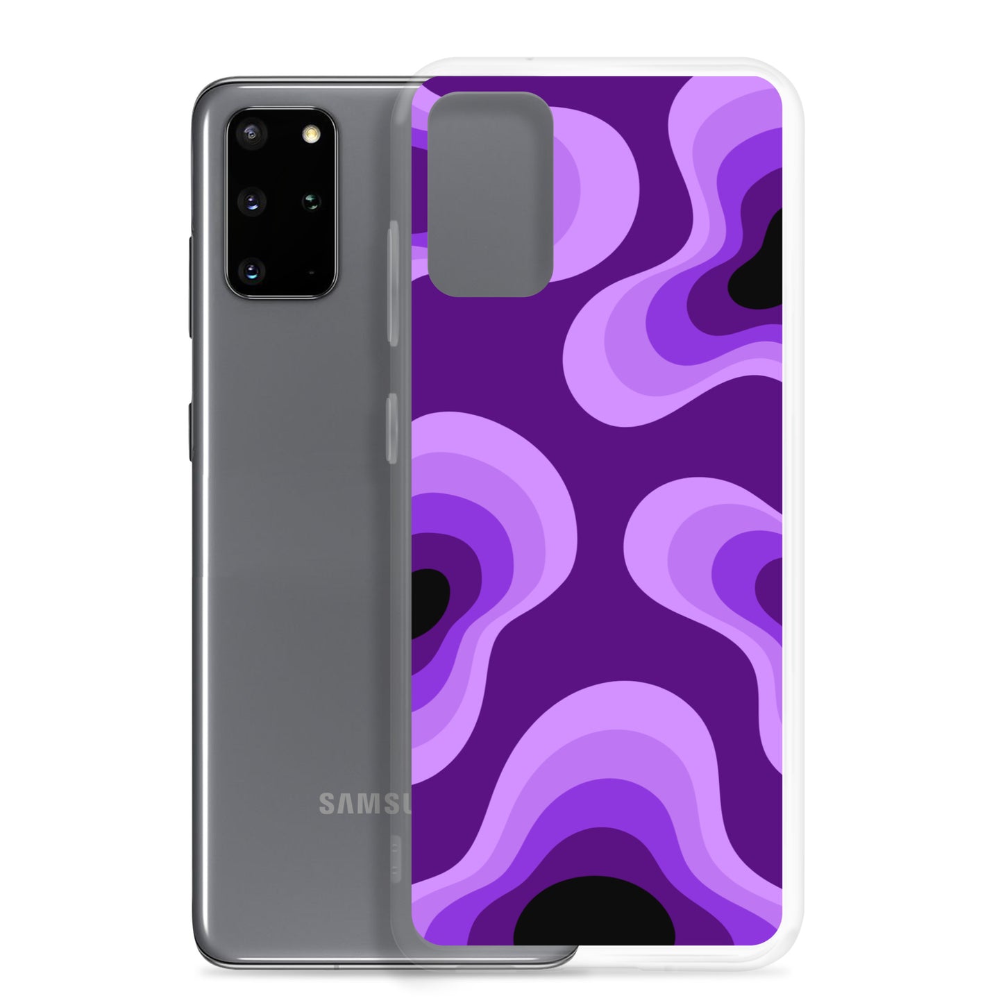 Abstract Samsung phone case purple lava bubbles