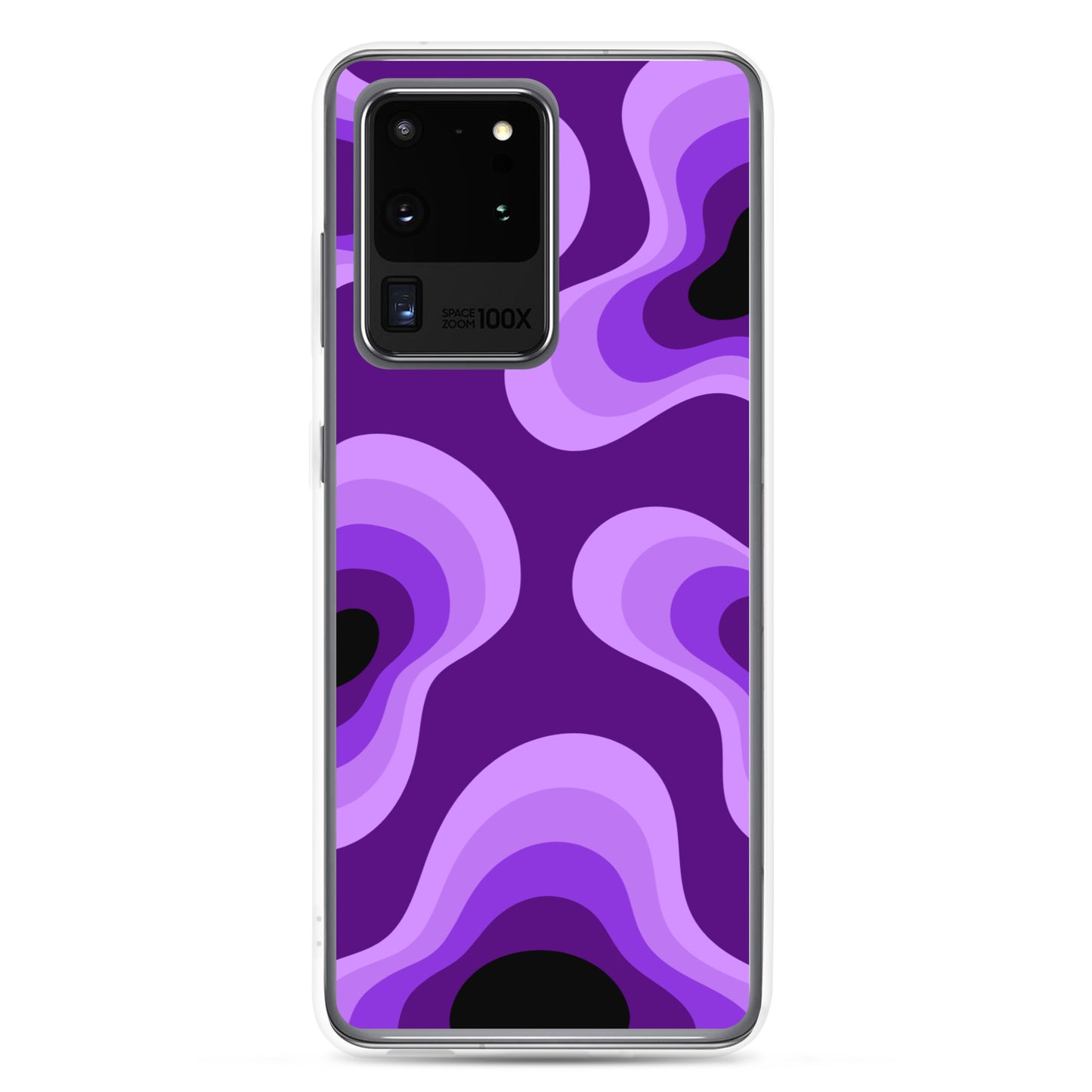 Abstract Samsung phone case purple lava bubbles