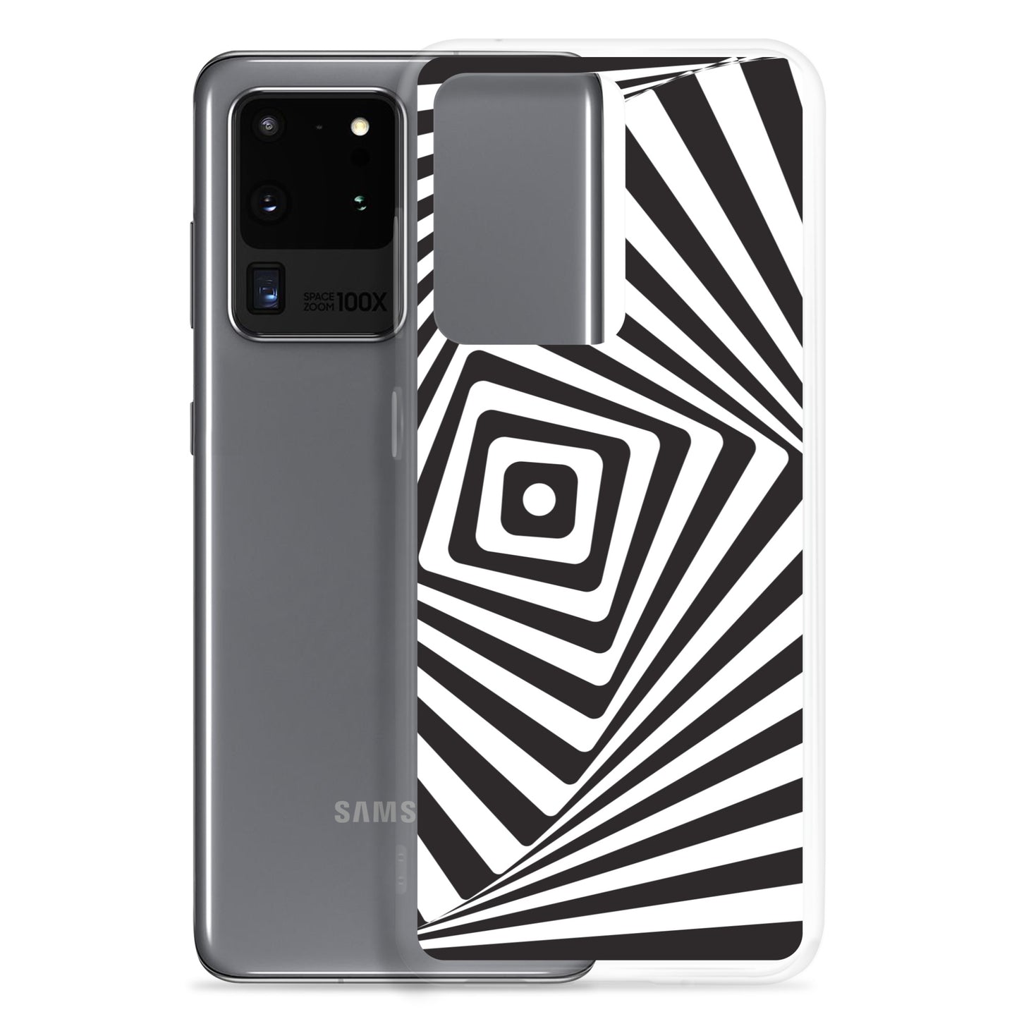 Abstract Samsung phone case black and white maze