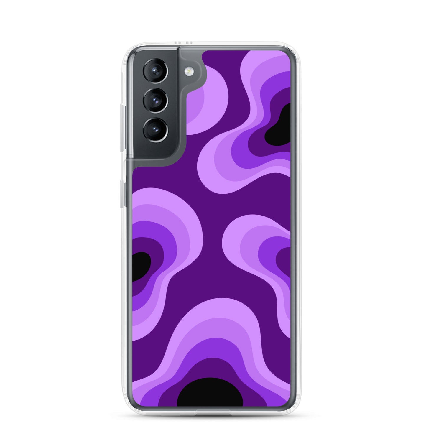 Abstract Samsung phone case purple lava bubbles