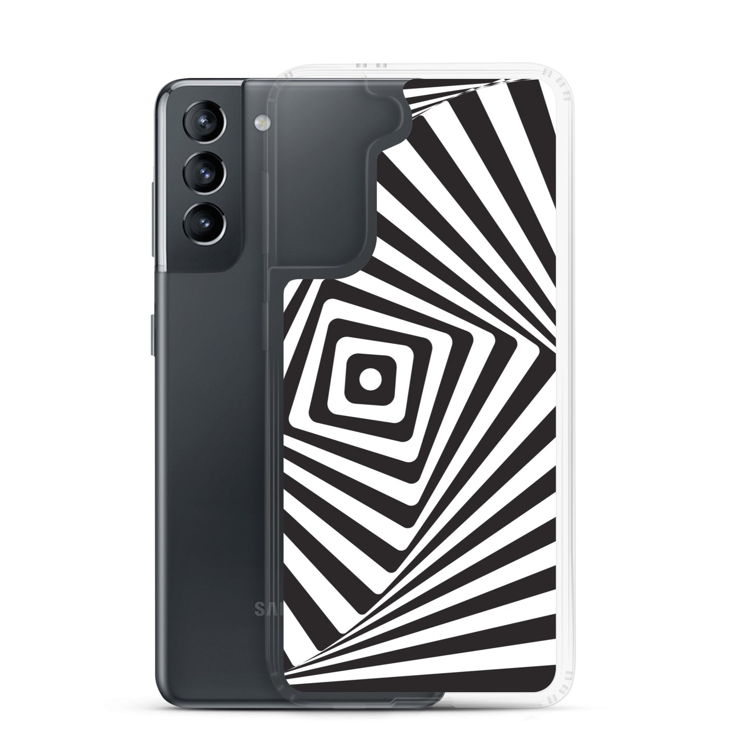 Abstract Samsung phone case black and white maze