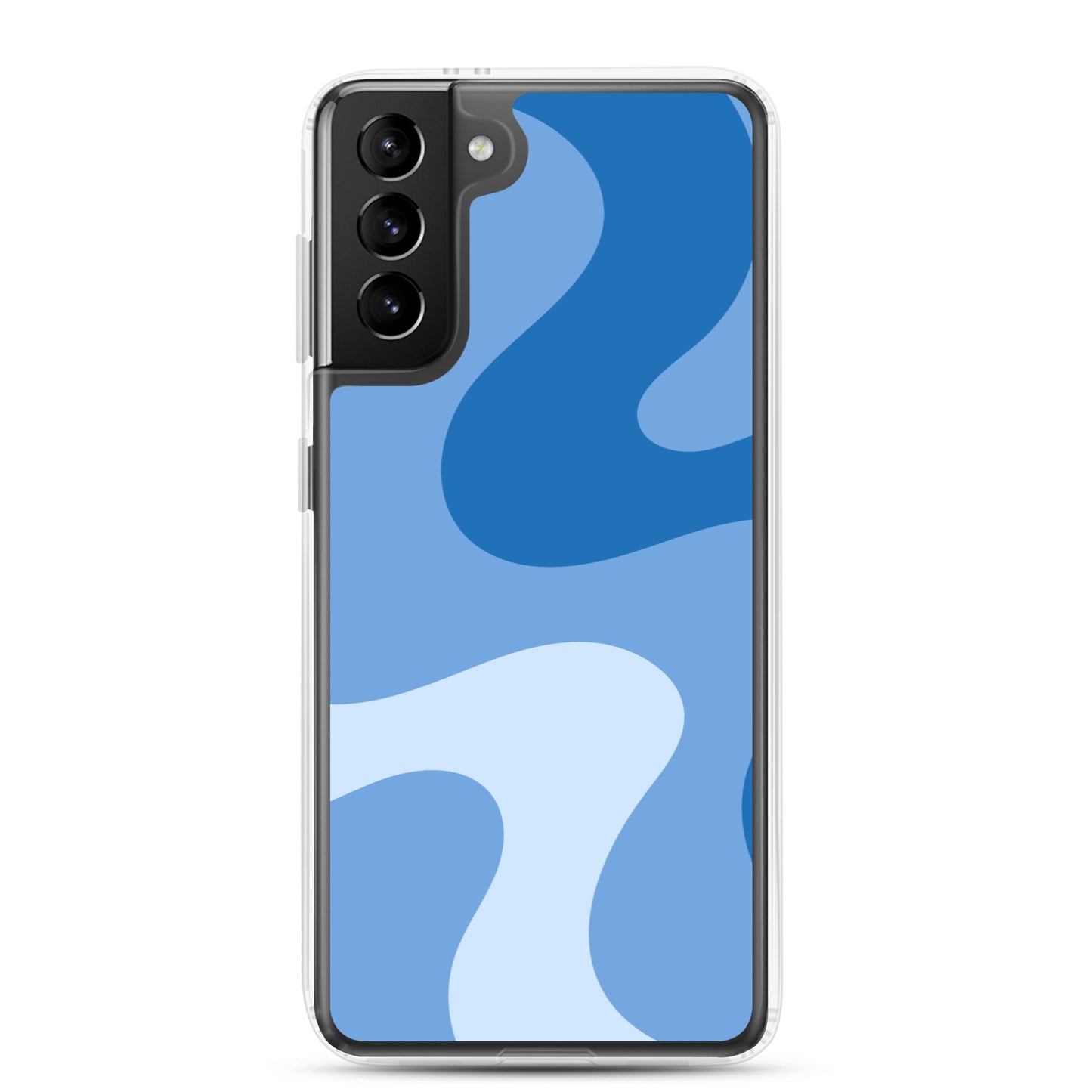 Abstract Samsung phone case blue swirl