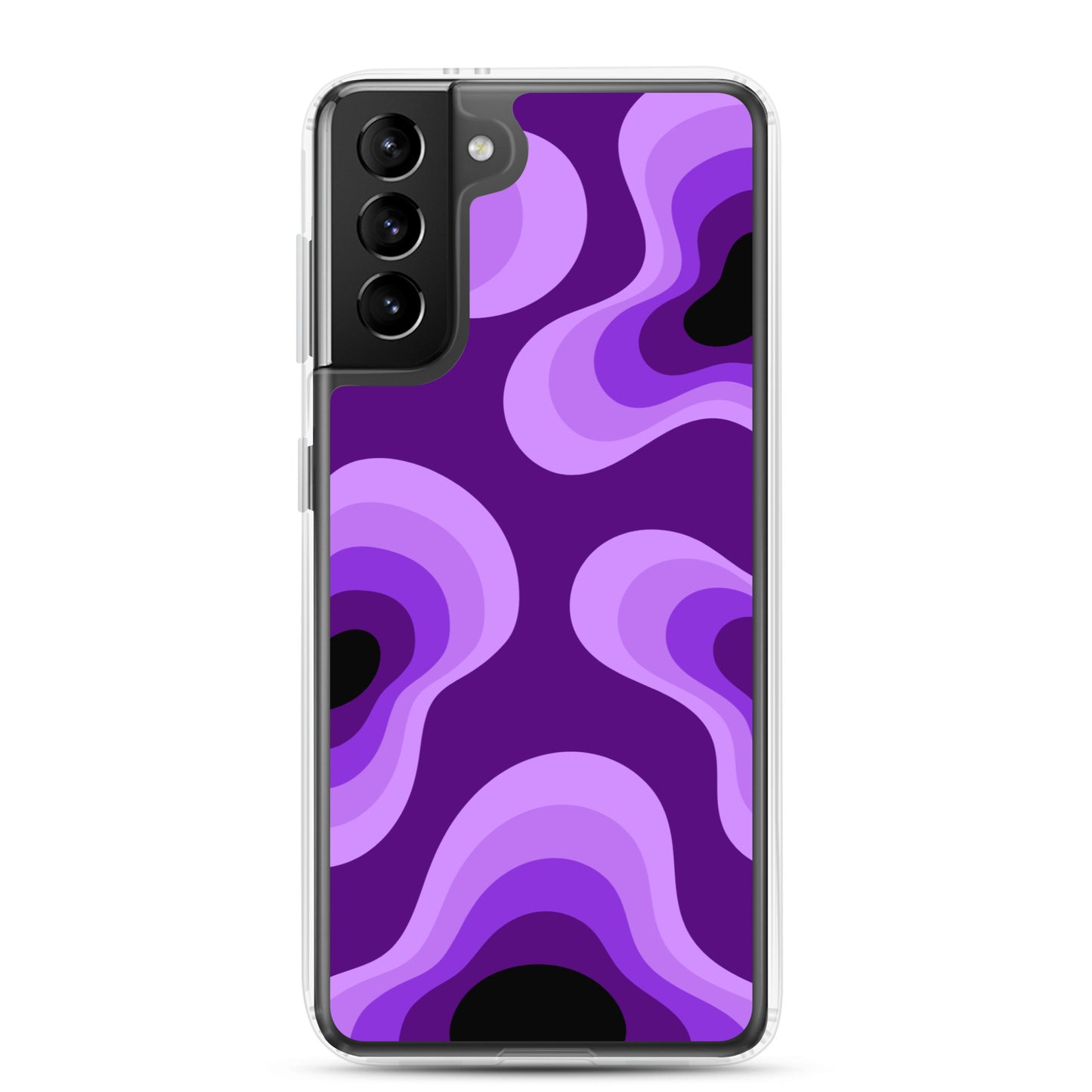 Abstract Samsung phone case purple lava bubbles