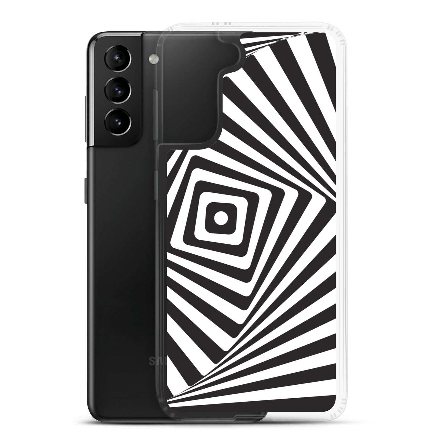 Abstract Samsung phone case black and white maze