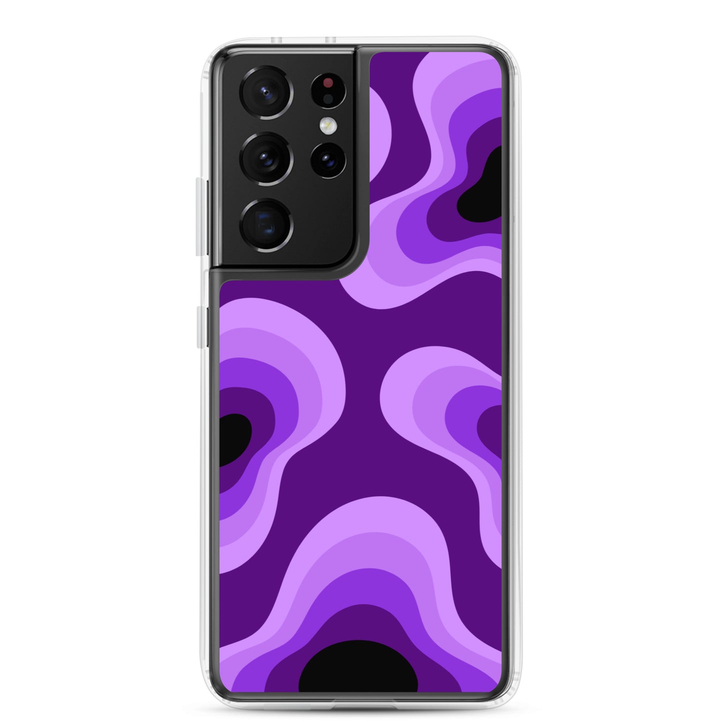 Abstract Samsung phone case purple lava bubbles