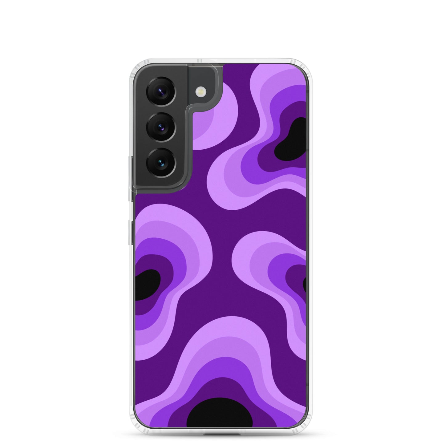 Abstract Samsung phone case purple lava bubbles