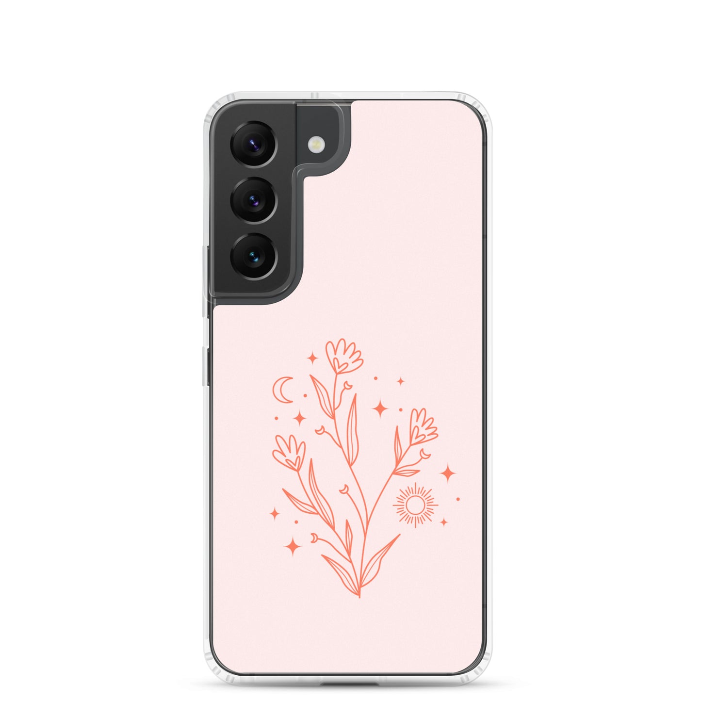 Abstract Samsung phone case pink flower