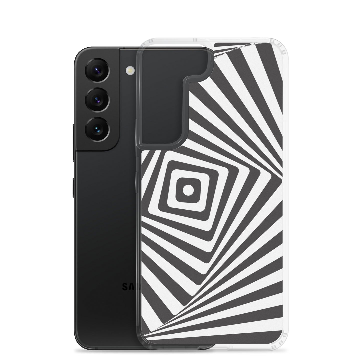 Abstract Samsung phone case black and white maze