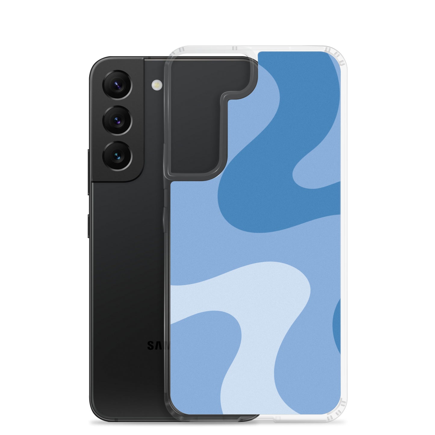 Abstract Samsung phone case blue swirl