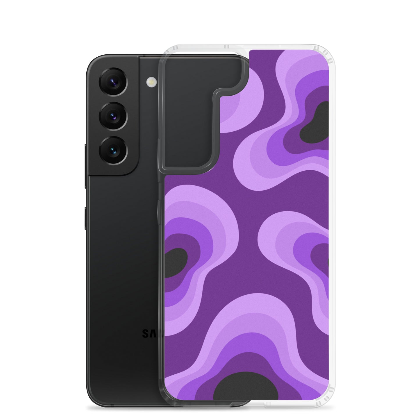 Abstract Samsung phone case purple lava bubbles