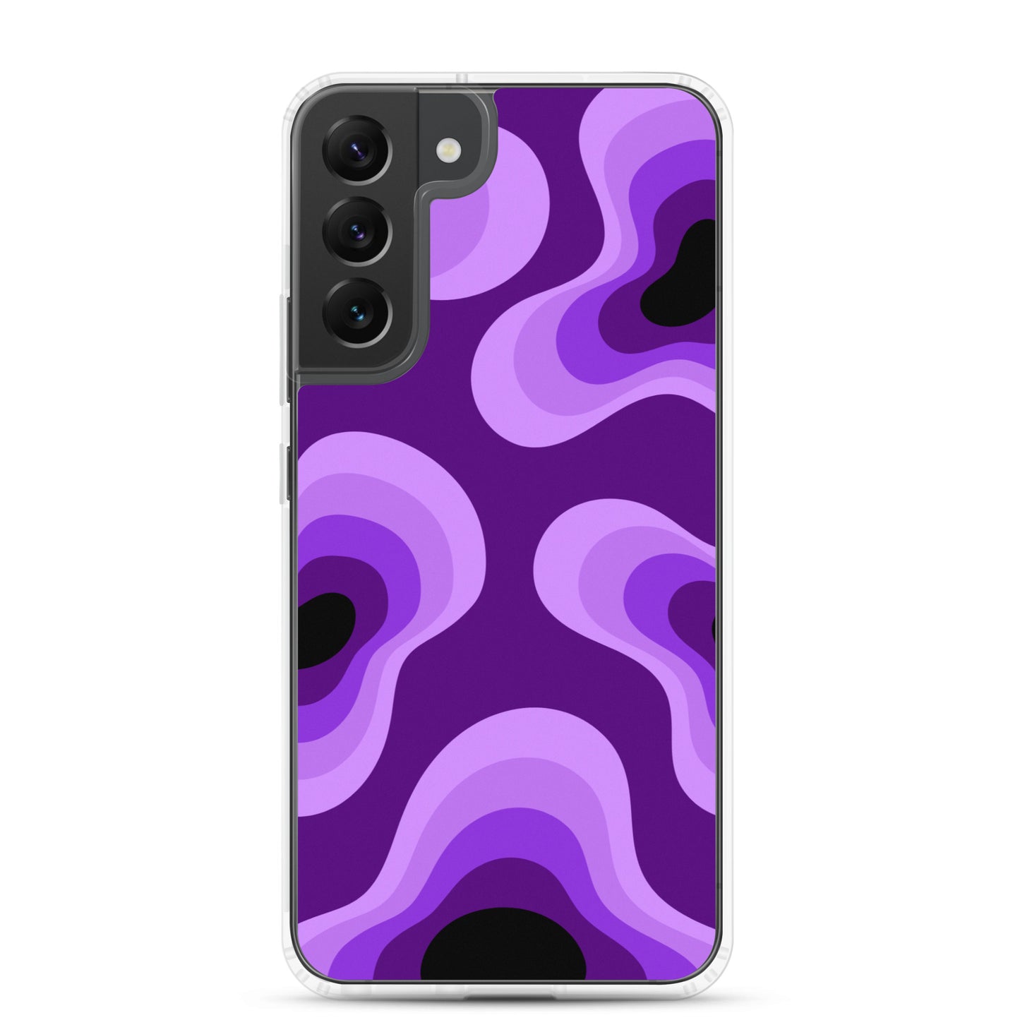 Abstract Samsung phone case purple lava bubbles