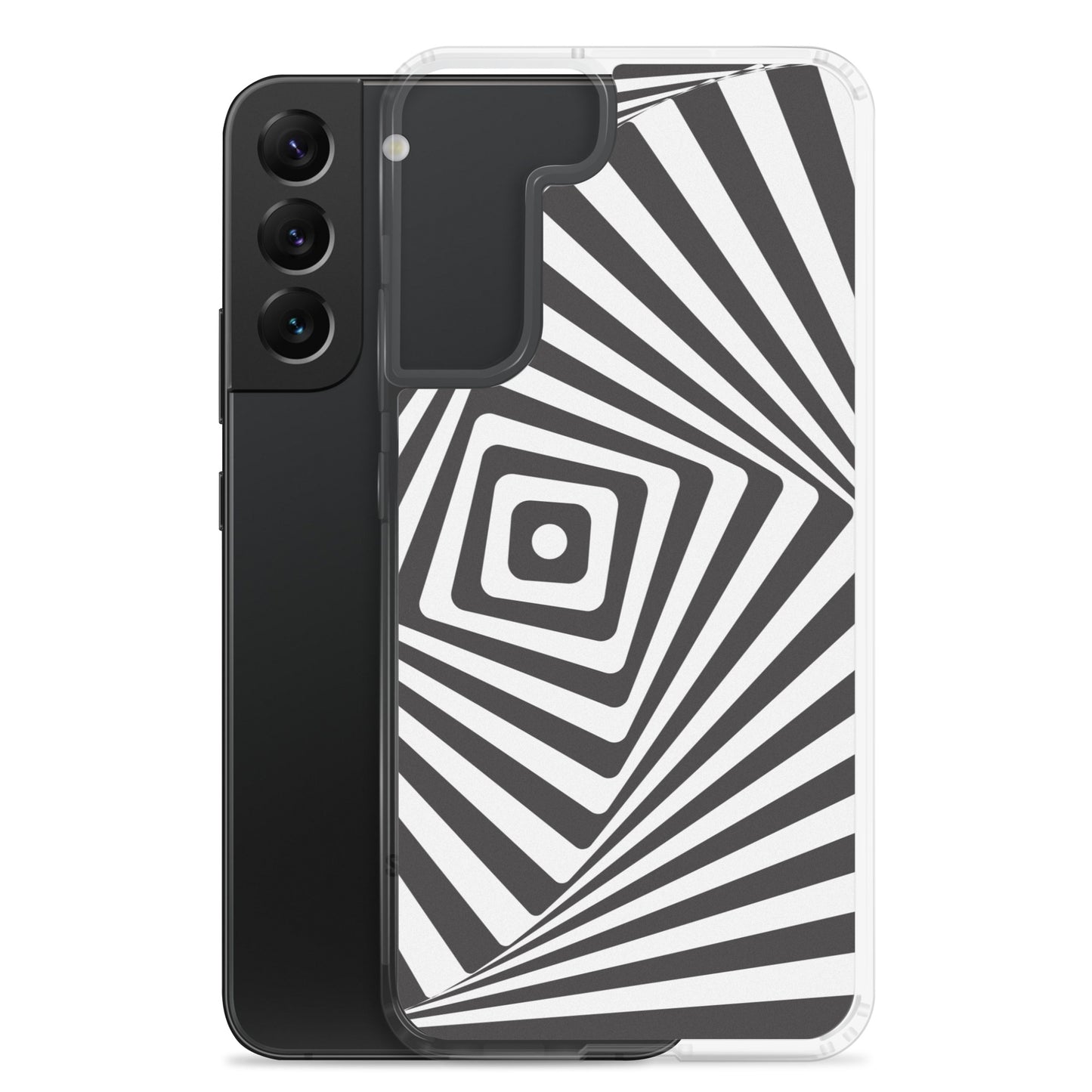 Abstract Samsung phone case black and white maze