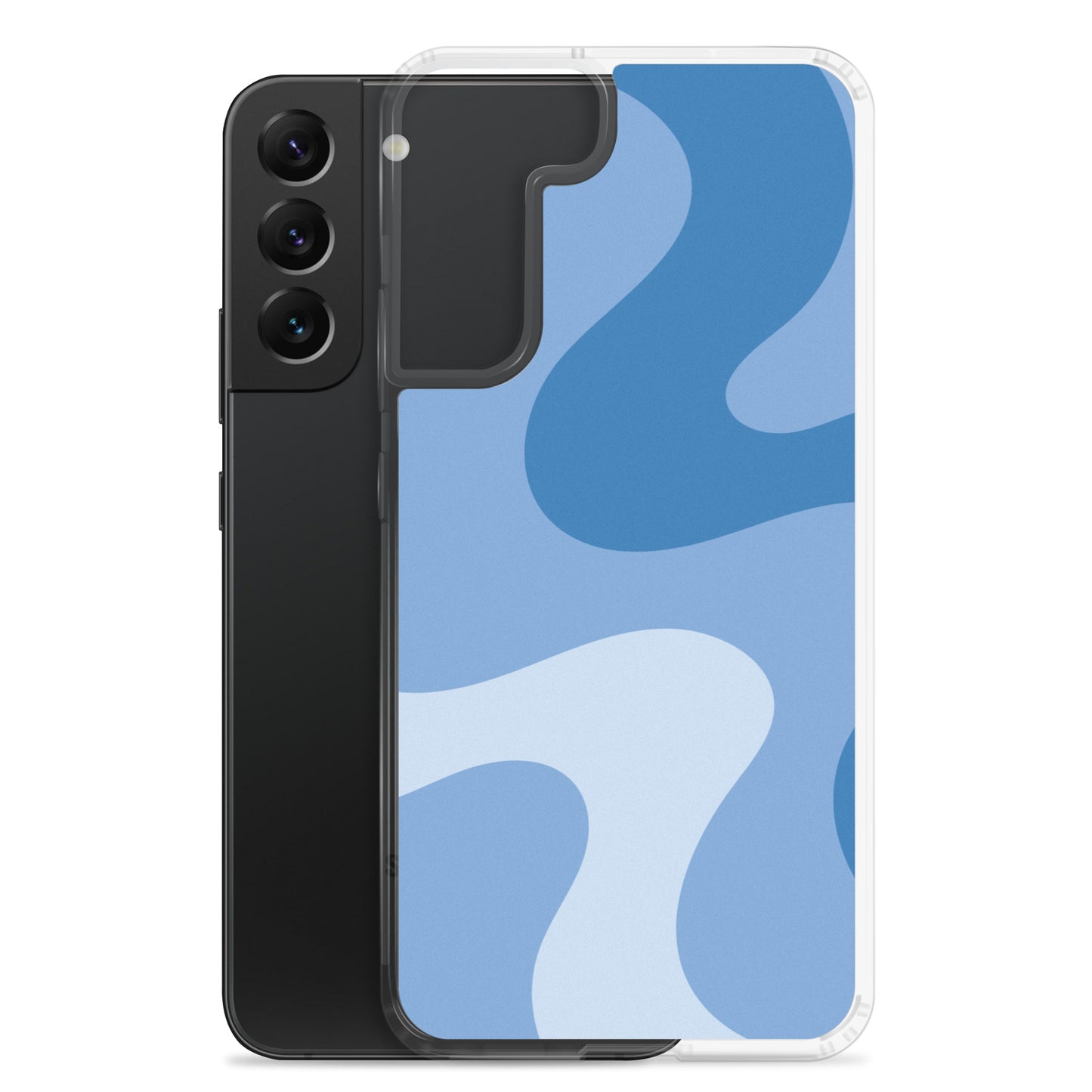 Abstract Samsung phone case blue swirl