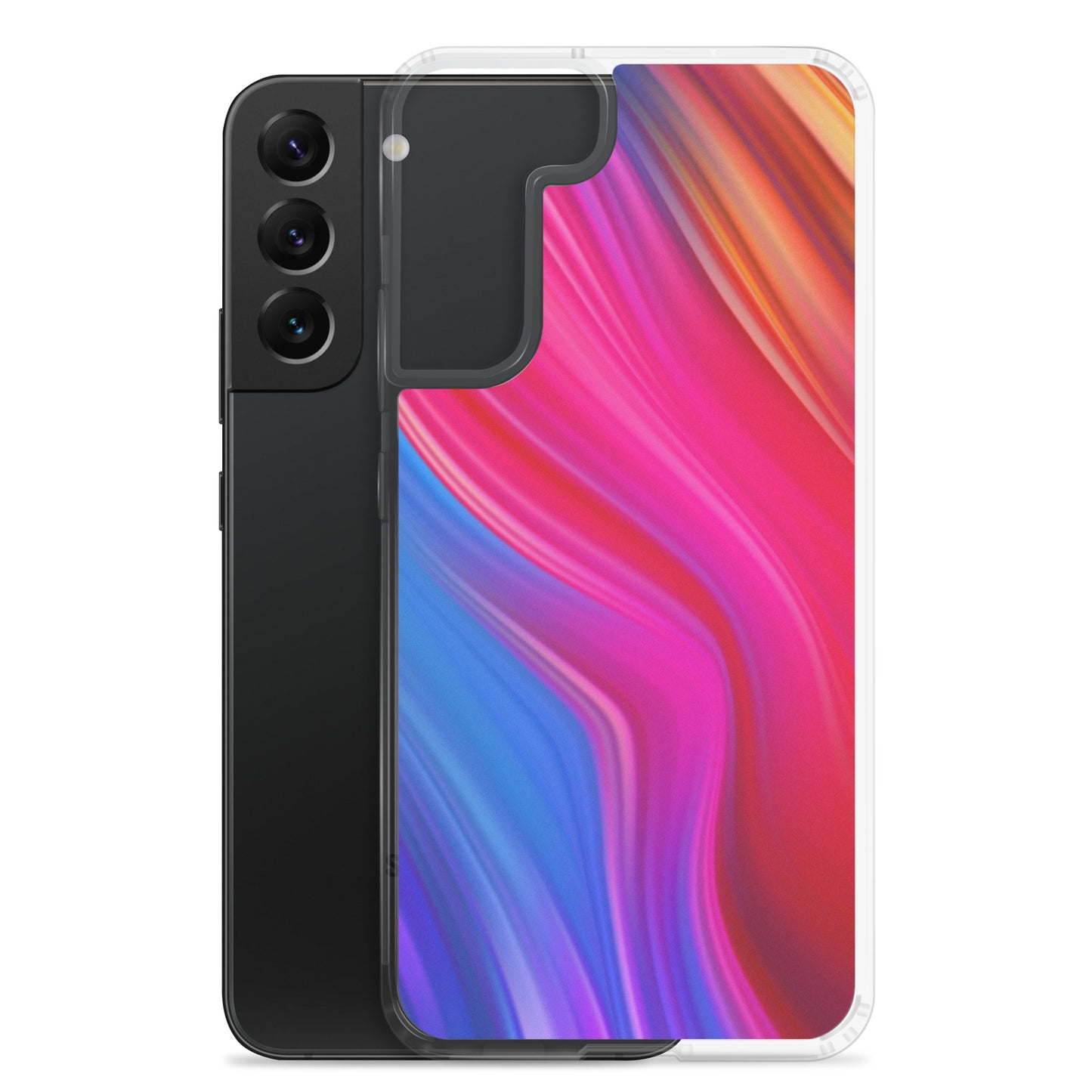 Abstract Samsung phone case multi-coloured wave