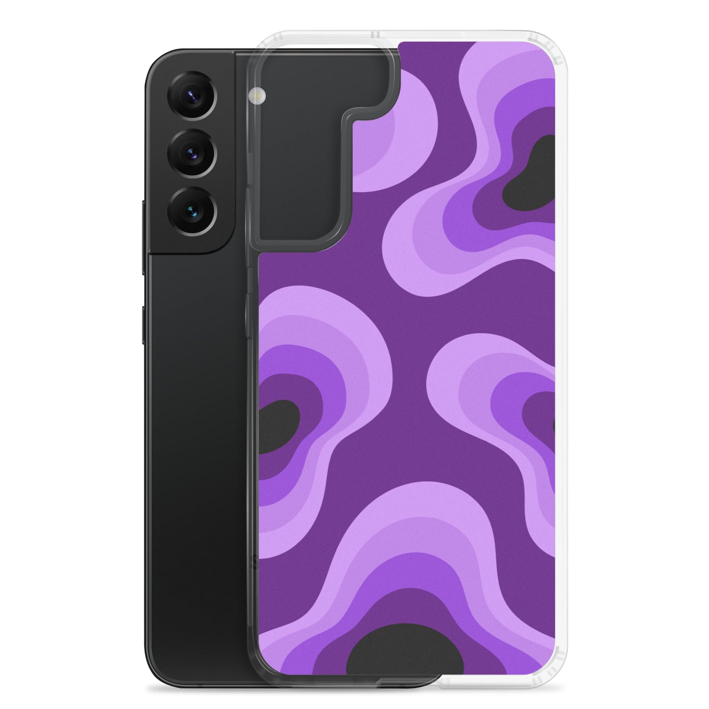 Abstract Samsung phone case purple lava bubbles