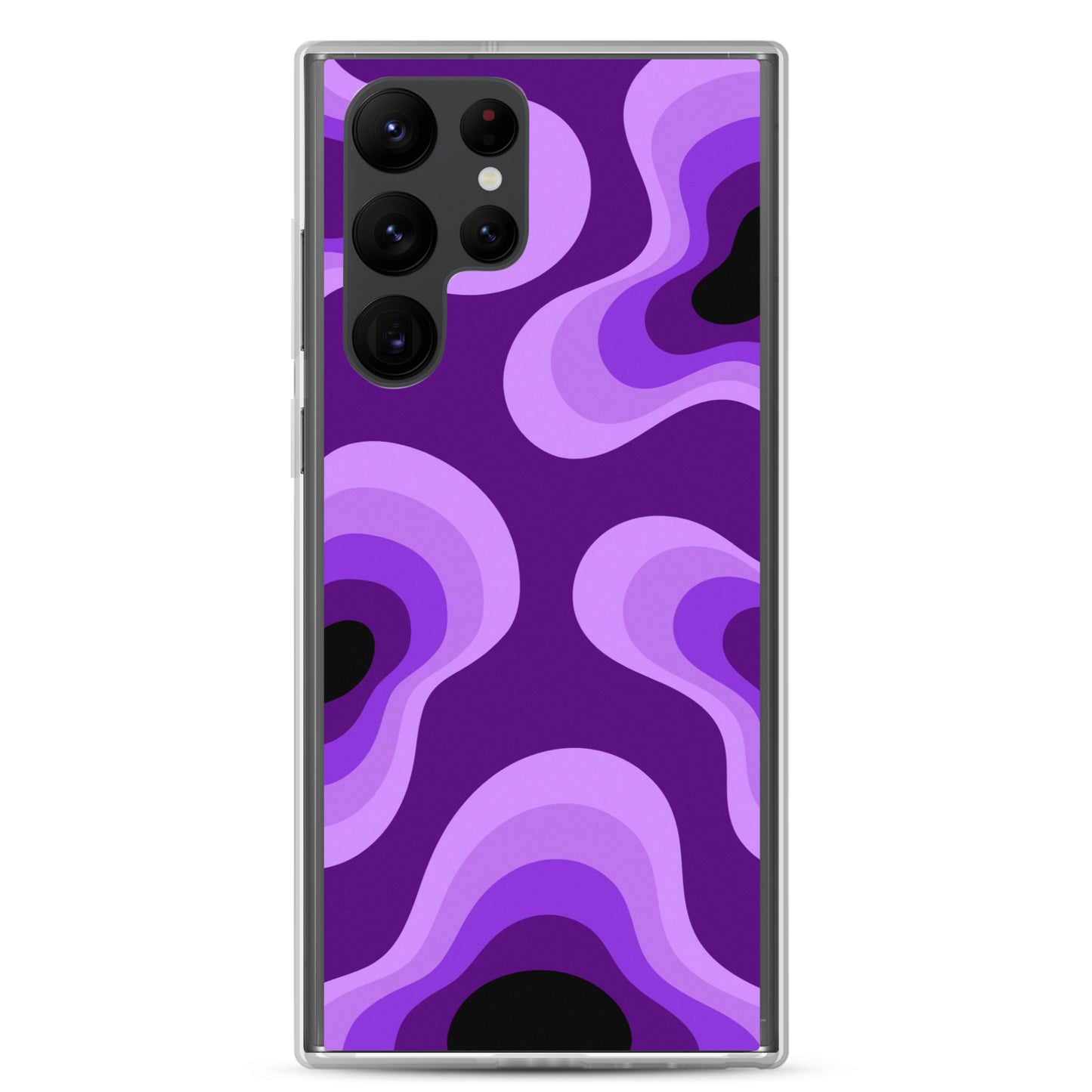 Abstract Samsung phone case purple lava bubbles