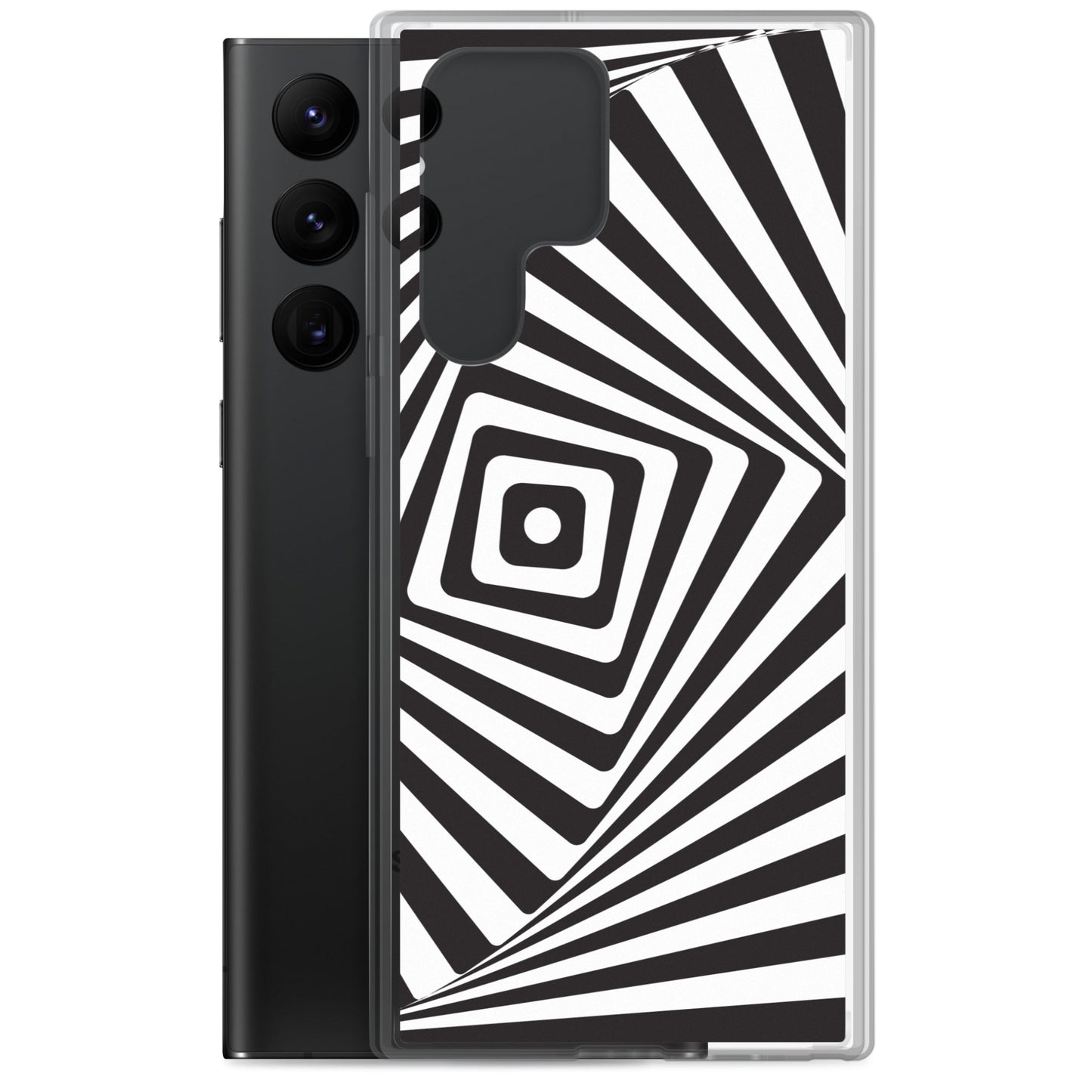 Abstract Samsung phone case black and white maze