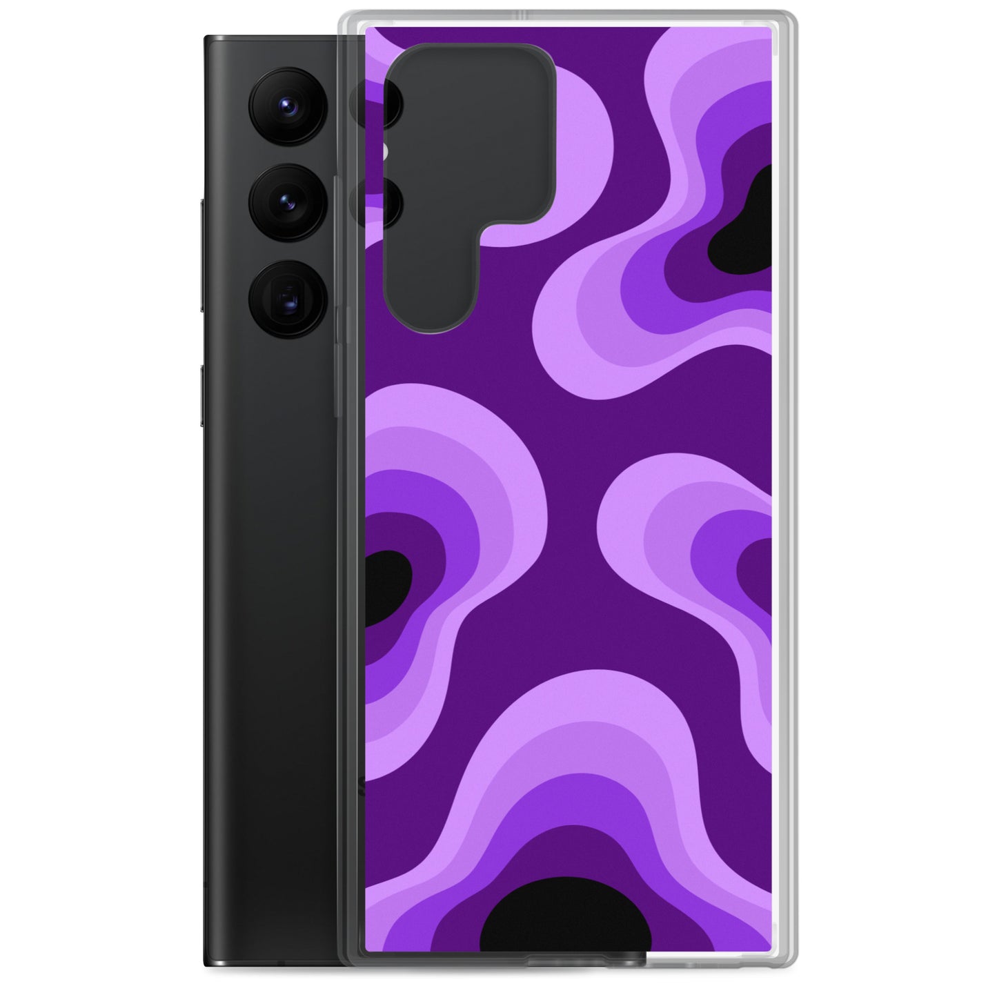 Abstract Samsung phone case purple lava bubbles