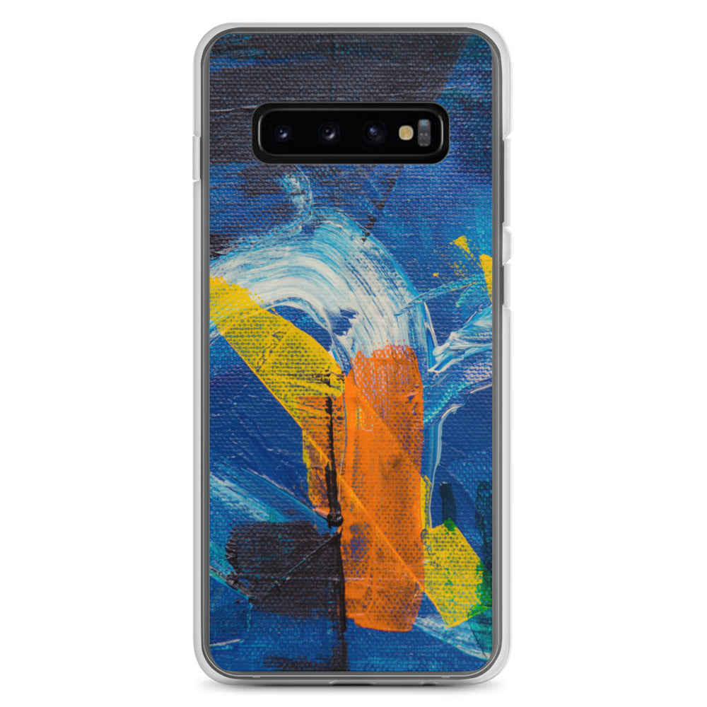 abstract Samsung phone case coloured solid accents