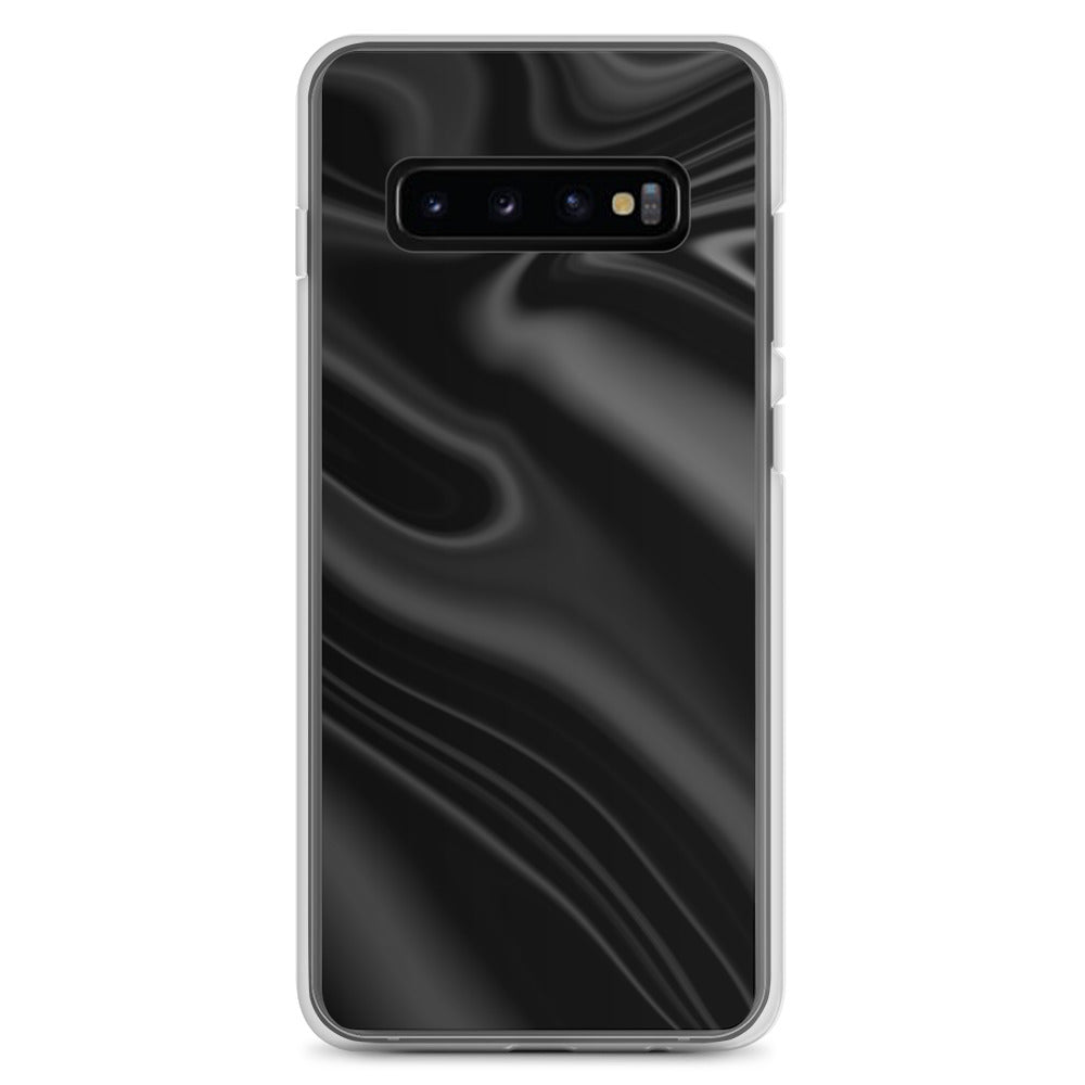 abstract Samsung phone case black waves