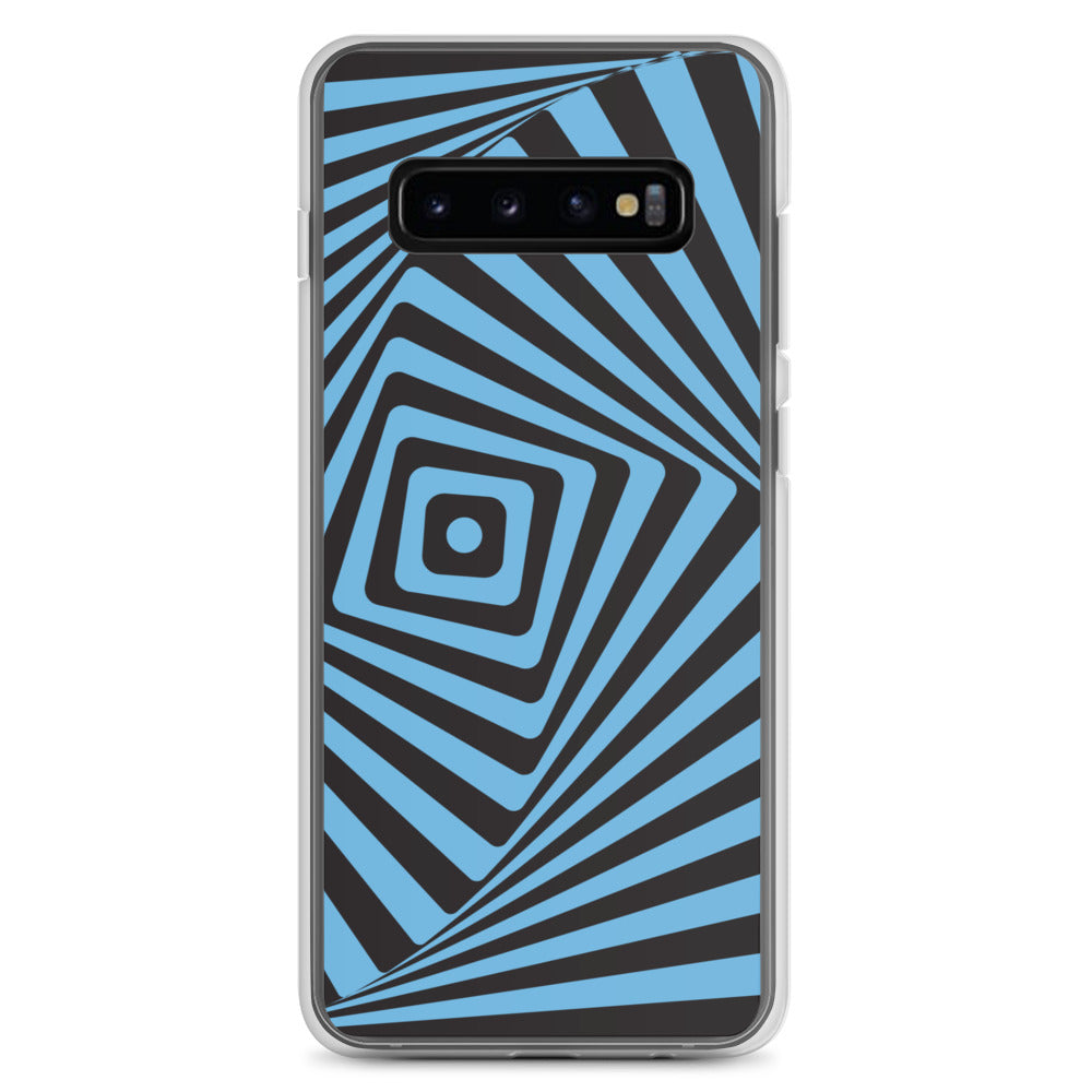 abstract Samsung phone case blue maze