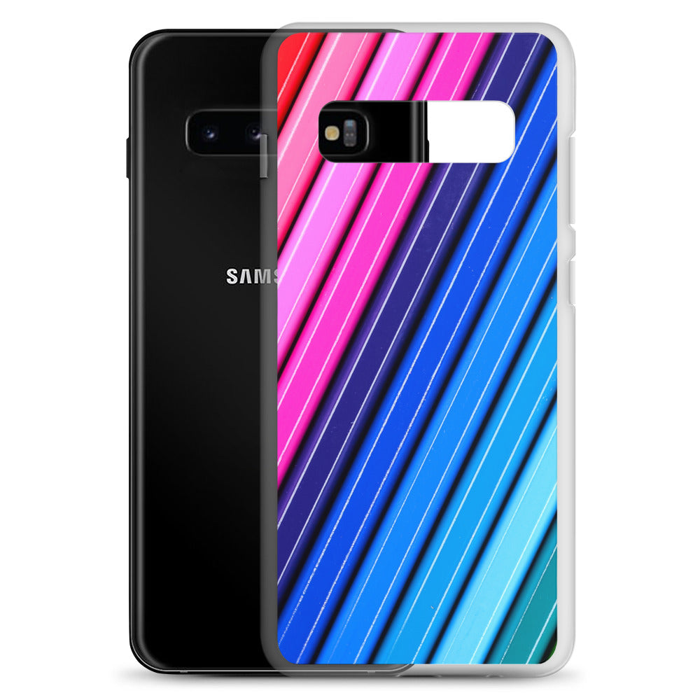 abstract Samsung phone case multi-coloured stripes