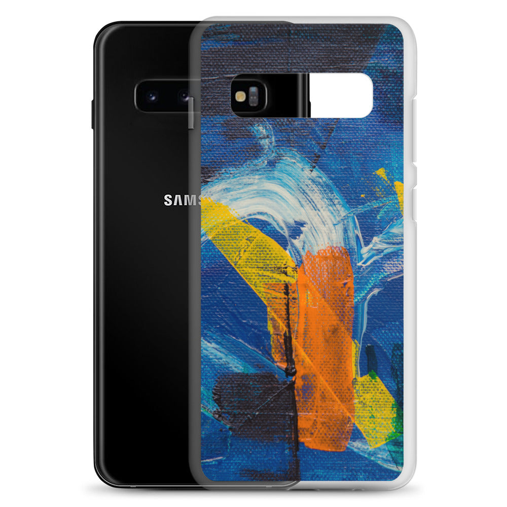 abstract Samsung phone case coloured solid accents