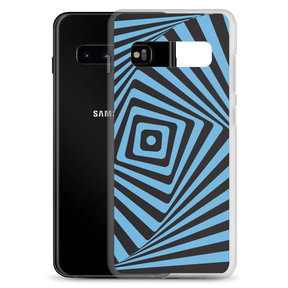 abstract Samsung phone case blue maze