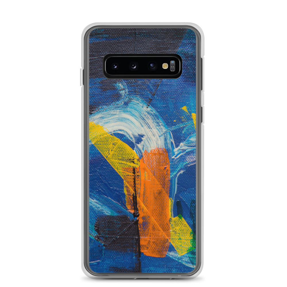 abstract Samsung phone case coloured solid accents