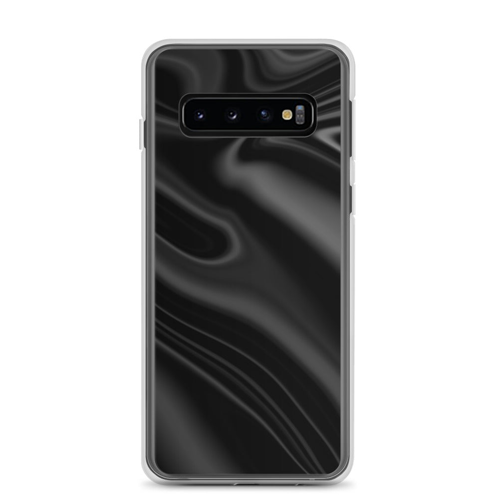 abstract Samsung phone case black waves